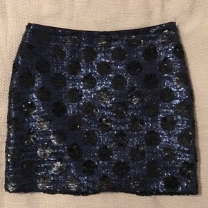 Madewell jumbo sequined mini polkadot skirt